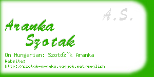 aranka szotak business card